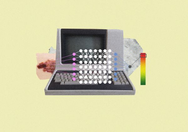 AI in Medicine Collage illustrating a deep neural network (a machine learning application) in the dection of melanoma skin cancer