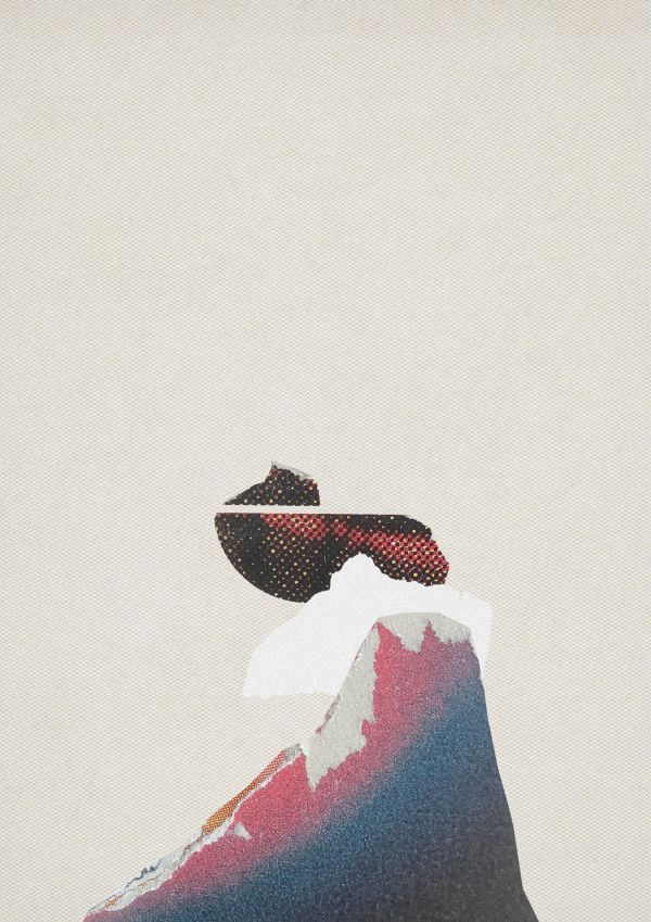 Volc Collage consisting of parts from print screen insinuating a volcano