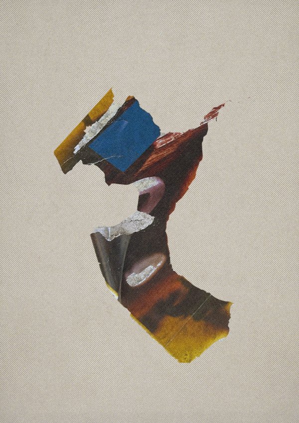 Galaxis Collage consisting of parts from an advertising column (Litfaßsäule)