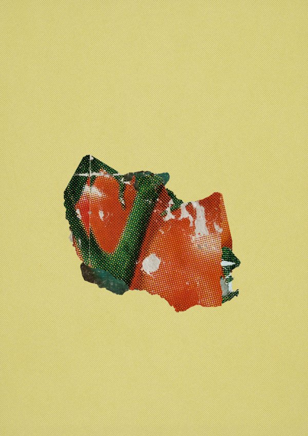 blob Abstract collage consisting of parts from an advertising poster/print screen