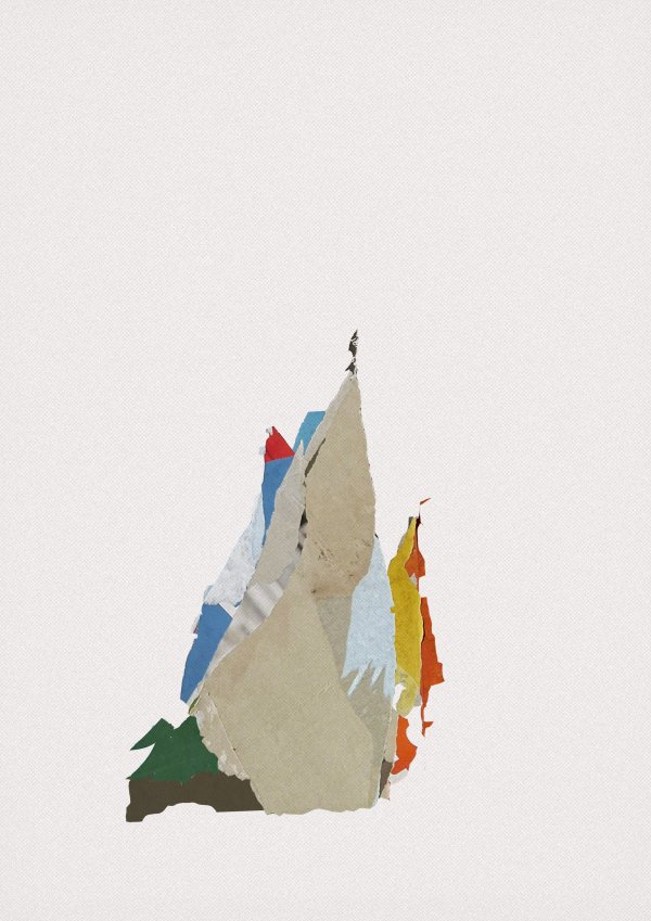 Bunting Abstract collage consisting of parts from an advertising poster/print screen