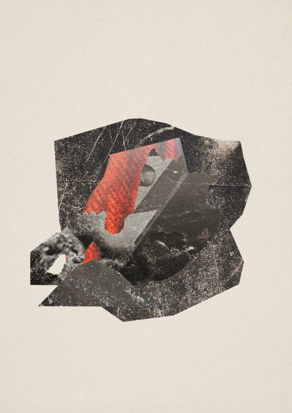 Innerverse Abstract collage consisting of parts from an advertising poster/print screen