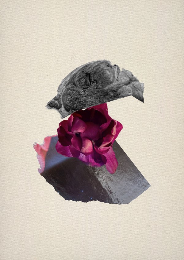 Layer 7 Abstract collage consisting of parts from different pictures and print screens